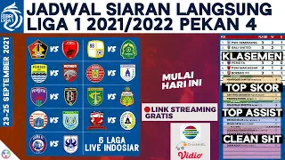 Link Streaming Gratis, Jadwal BRI Liga 1 2021 Pekan 4 Live Indosiar Hari Ini dan Klasemen Terkini