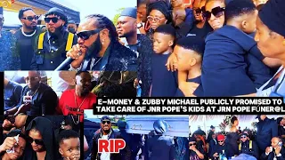 💔 E Money, KCEE & Zubby Michael Renew Pledge To Train JRN Pope Children At JRN Pope Funeral Service