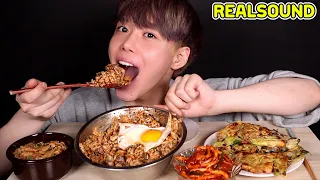 Home cooked-meal mukbang! Cockle Bibimbab, Korean Pancakes, Soybean Paste Stew| ASMR