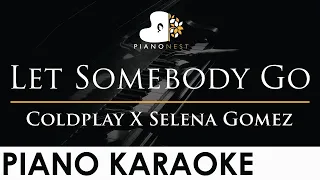 Coldplay X Selena Gomez - Let Somebody Go - Piano Karaoke Instrumental Cover with Lyrics