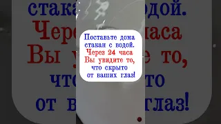 Поставьте дома стакан с водой, солью и уксусом. Через сутки Вы увидите то, что скрыто от ваших глаз!