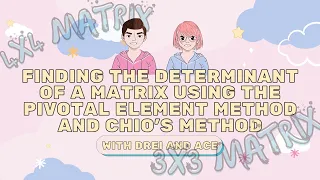 Finding the Determinant of a Matrix | Pivotal Element Method | Chio’s Method