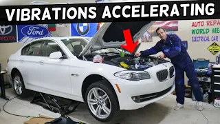 WHY BMW VIBRATES WHILE ACCELERATING BMW F10 F11 5 SERIES 520i 523i 525i 528i 530i 535i 518d 520d 525