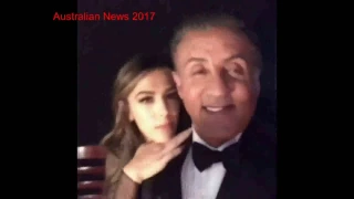 Sylvester Stallone Backstage At The Golden Globes 2017