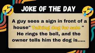 🤣 BEST JOKE OF THE DAY! A guy sees a sign in front of a house"Talking Dog for Sale.He rings the bell