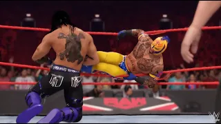 Rey Mysterio & Matt Riddle vs. The Judgment Day Raw Sept 19 2022 WWE 2K22