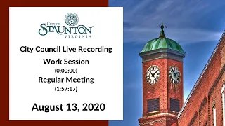 Staunton City Council Meeting of August 13, 2020