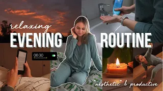 My ideal EVENING ROUTINE | productive, cozy & aesthetic ✨🕯️ healthy habits to wake up early