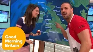 Paddy McGuinness Interrupts the Weather to Give Laura Cakes! | Good Morning Britain