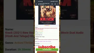 krack full movie download | new south hindi dubbed movie (2021) | Ravi Teja and Shruti Haasa