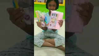 unboxing BTS Black pink stationery set for girls from Amazon #shorts #funny #kids #bts