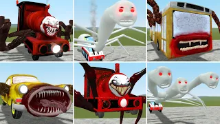 All Monster Cursed Thomas vs Choo Choo Charles vs Car Eater vs Bus Eater in Garry's Mod