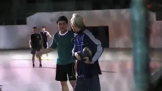 Amazing football skill of grandpa
