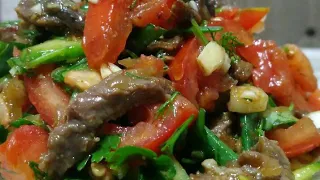 Мясо по - Корейский с Овощами. Салат - БОМБА. Вкуснее  и не придумаешь!  MEAT SALAD WITH VEGETABLES🥗