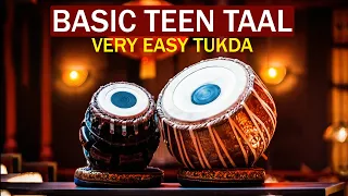 Tabla play lesson  basic  teen taal very easy tukda for beginers