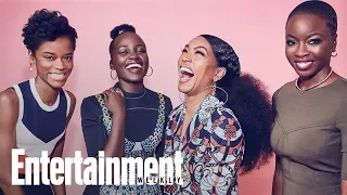 Black Panther's Female Warriors Lupita Nyong'o, Angela Bassett & Danai Gurira | Entertainment Weekly