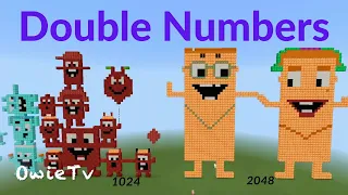 Numberblocks Minecraft COUNTING DOUBLE NUMBERS Learn to Count| Counting Math Learning Songs for Kids