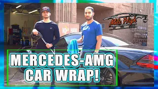 Our First Vlog! | Widebody Mercedes SL63 AMG Wrap Part 1