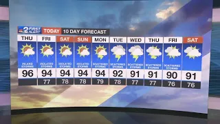 Near-record heat with inland storms Thursday in SWFL