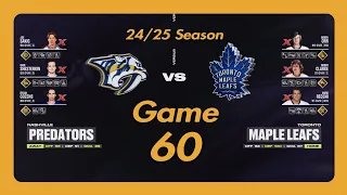 NHL24 Game 60 Season 2 Nashville Predators @ Toronto Maple Leafs