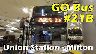 [4K] GO Transit Route 21 Bus Ride  Union Station to Milton GO (Duration 1h 45min)