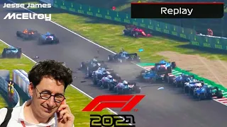 WORST AI PILE UP CRASH IN F1 2021 EVER