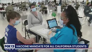 California 1st state in nation to announce vaccine requirements for students | FOX 13 Seattle