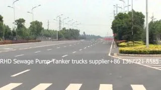 RHD Sewage Pump Tanker trucks supplier +86 1367721 8585