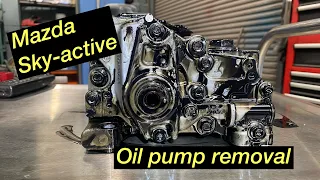 Mazda oil pump removal, P06DE