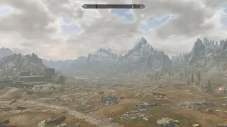 Skyrim - View From Whiterun's Western Watchtower (Ambient & Calming Music/Sounds)