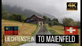 Driving from the Austrian border to the capital of Liechtenstein, Vaduz, and then to maienfeld Switz