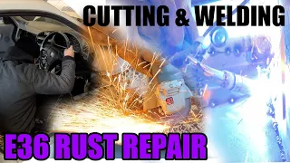 Fixing rust holes in my BMW E36 widebody pandem! How to fix Rust repair weld