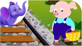 Piggy on the Railway - Nursery Rhyme with Karaoke