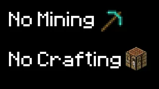 Beating Minecraft without Mining or Crafting