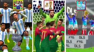 eFootball 23 Mobile vs FIFA Mobile VS DLS 23 Trophy Celebration | Game Comparison