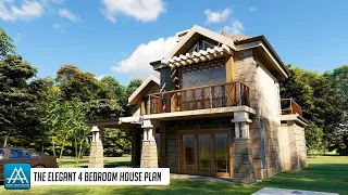 The Elegant 4 Bedroom House Plan - 3D Fly Through Complete with Floor Plans