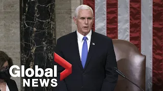 Mike Pence delivers statement formally certifying Biden as winner of presidential election | FULL