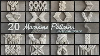 20 Macrame Patterns by MACRAMESSAGE Part 6