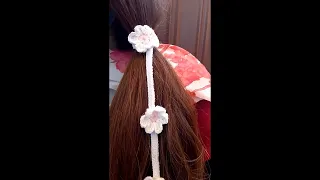 😱😱wow.💯⚡ very beautiful poni tail for braid .wool crochet work 🧶💯