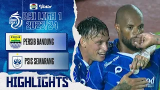 Persib Bandung VS PSIS Semarang - Highlights | BRI Liga 1 2023/2024