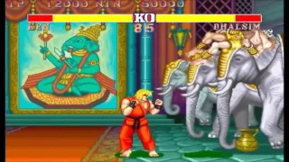 Street Fighter II The World Warrior 10-round double K.O. draw game