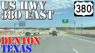 US 380 East - Denton to McKinney - Texas - 4K Highway Drive