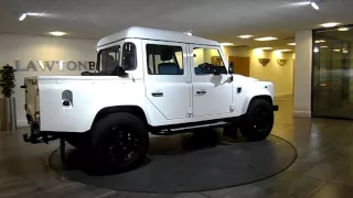 defender 110 pickup  White & black  Lawton Brook