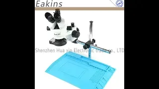 Continuous Zoom 7~45X Trinocular Stereo Microscope+HDMIVGA