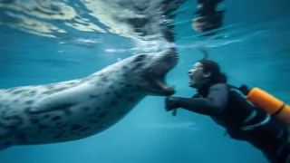 Leopard Seal Shows Why You Must NEVER Go Diving in Antarctica...