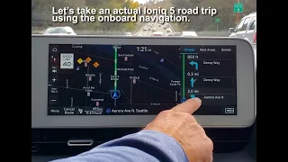 How to use the Ioniq 5 onboard navigation on an actual road trip