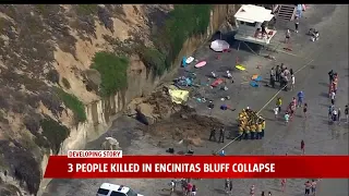 3 People Killed In Encinitas Bluff Collapse