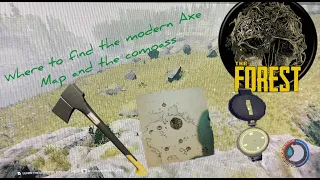 how to find the map,compass and the modern axe