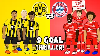 Dortmund vs Bayern - 9 GOAL THRILLER! Muller at centre-back?! (Goals Highlights)