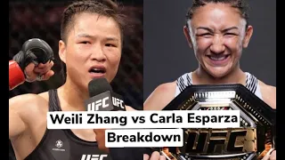 Carla Esparza vs. Weili Zhang Breakdown and Prediction !!!!!! #UFC281